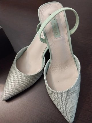 Zapatos de tacón Blogger verde agua