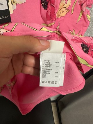 Polo Fred Perry Donna L Floreale Rosa