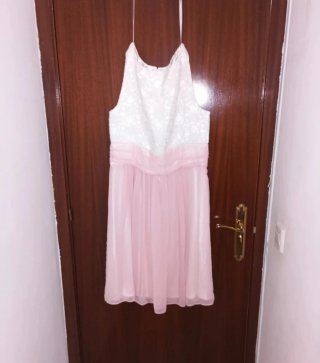 Vestido Comunión/Boda Rosa y Blanco