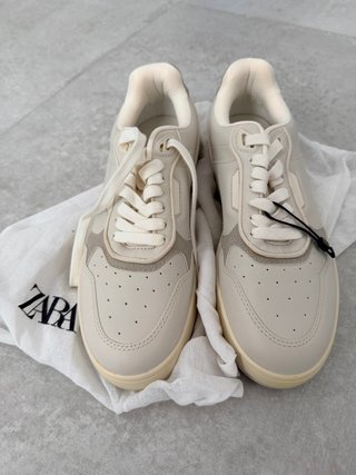 Zapatillas Zara Hombre Beige/Blanco