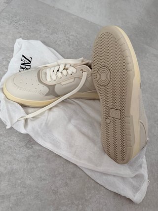 Zapatillas Zara Hombre Beige/Blanco
