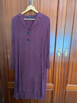 Vestido Zara antelina morado Talla L