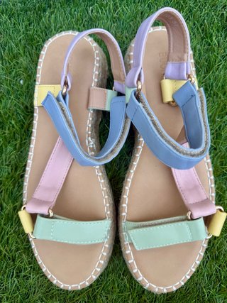 Sandalias esparto multicolor talla 37