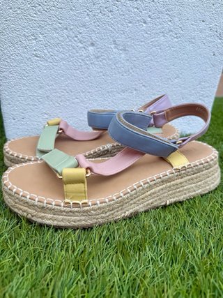 Sandalias esparto multicolor talla 37
