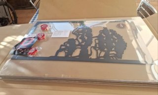 Cuadro Forja Árbol Triptico nuevo en su caja