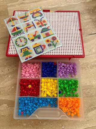 Juego Mosaico Infantil Clavijas Colores