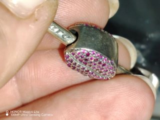 Charm Pandora Bacio Kiss More Rosa e Argento 925