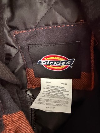 Sudadera Dickies cuadros naranja y negro