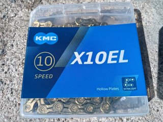 Corrente KMC X10EL 10v Dourado 114 elos