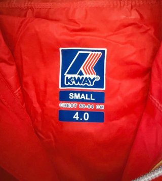 Chubasquero K-Way Rojo Talla S