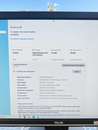 PC ORDENADOR OFICINA COMPLETO + MONITOR + WIFI