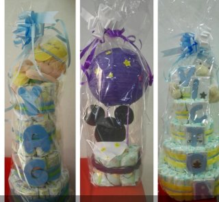 Regalo especial: tarta de pañales personalizada