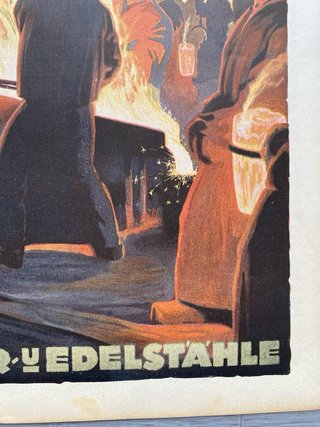 Lámina publicitaria original KRUPP 1920s a color.