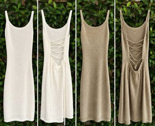 Lote 2 Vestidos Beige y Dorado