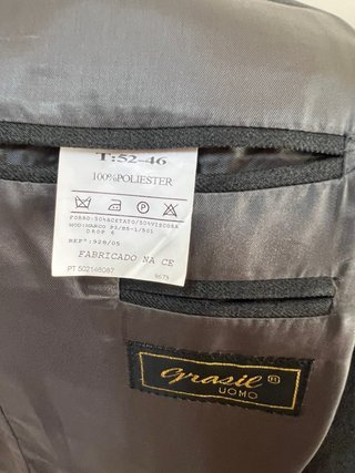 Traje Grasil Uomo Talla 52 Chaleco Gris