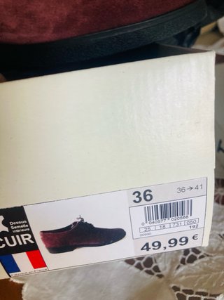 Zapatos Confor piel burdeos talla 36