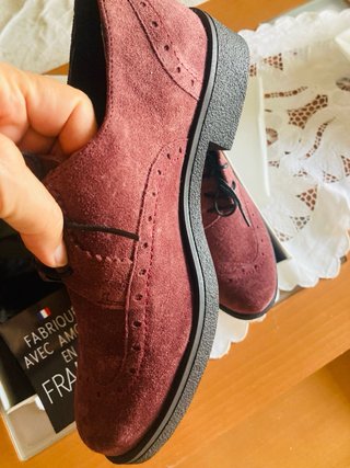 Zapatos Confor piel burdeos talla 36