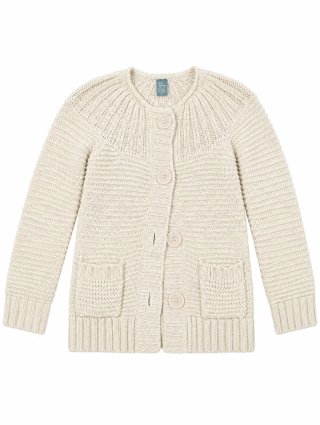 Chaqueta de lana beige niña 6-7 años