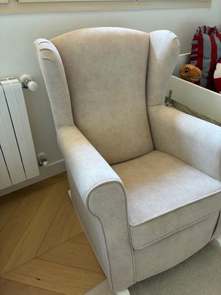Mecedora lactancia tela beige