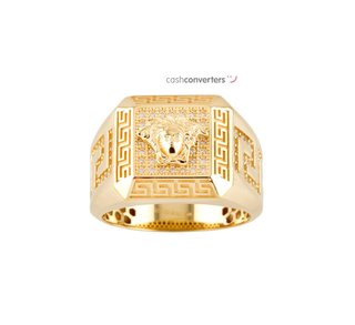 sello oro 18k con piedra con circonita