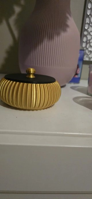 Joyero impresión 3D dorado y negro