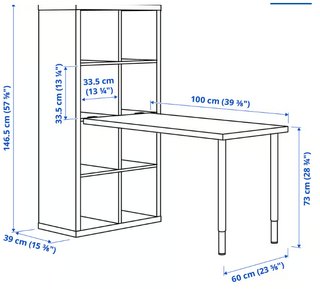 Escritorio y estantería IKEA KALLAX