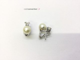 pendientes oro 18k con piedra con diamante,perla