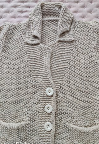 Chaqueta punto mujer talla 38 beige
