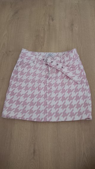 Falda mini Bershka Houndstooth Talla S