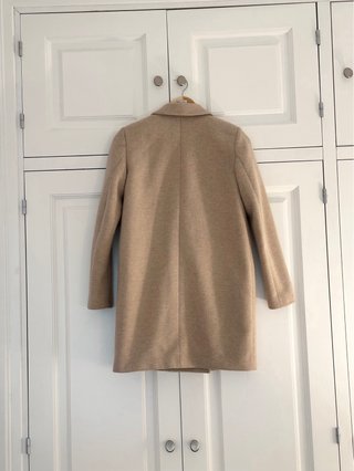 Abrigo paño Zara beige
