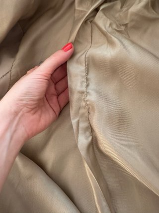 Abrigo paño Zara beige