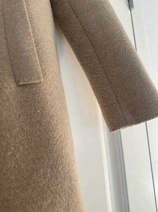 Abrigo paño Zara beige