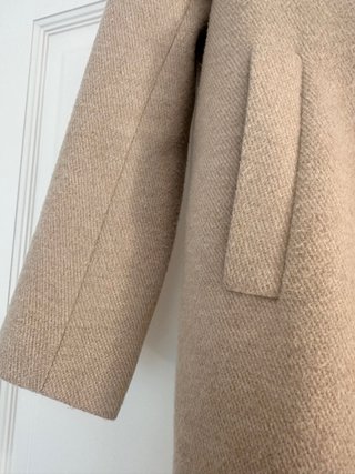 Abrigo paño Zara beige