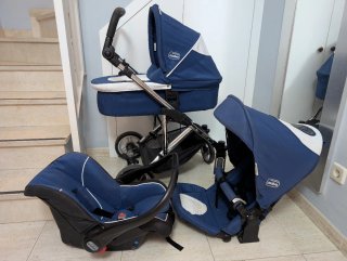 Carrito bebé 3 piezas Asalvo azul