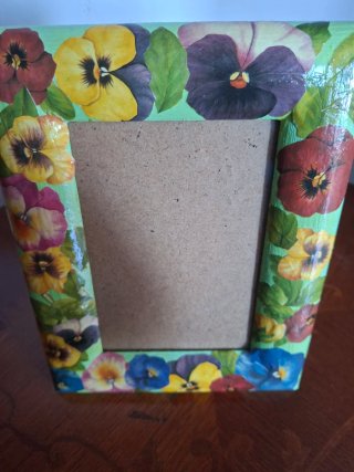 Cornice Decoupage Fiori Artigianale