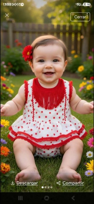 Vestido Flamenca niña lunares 12 meses