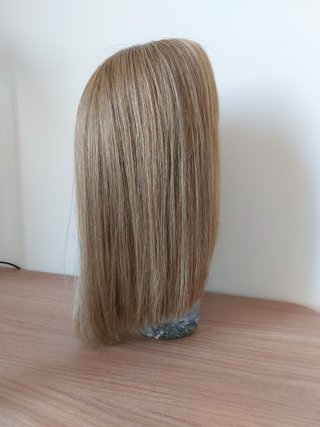 Peluca cabello natural rubio/ rubio claro