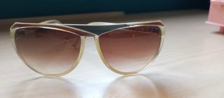 Gafas de Sol Retro Vintage Beige/Marrón transparen