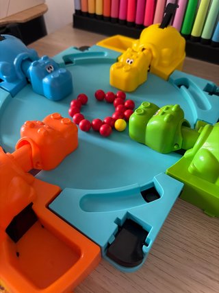Juego Tragabolas Hipopótamos impecable