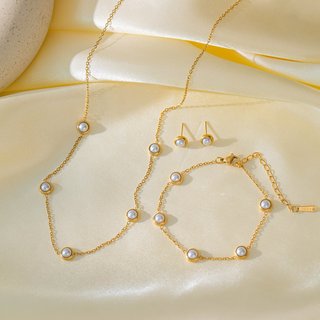 Conjunto Collar y Pulsera Acero Inoxidable