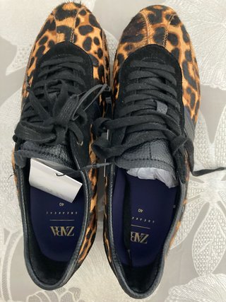 Zapatillas Zara Pelo Animal Print Talla 40