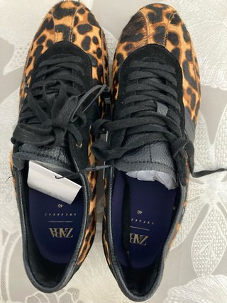 Zapatillas Zara Pelo Animal Print Talla 40