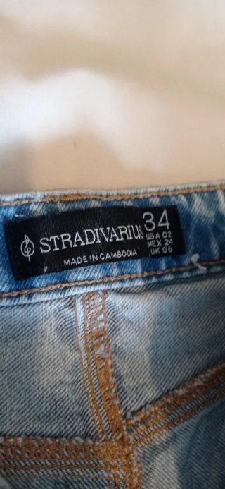 Falda larga vaquera Stradivarius T.34