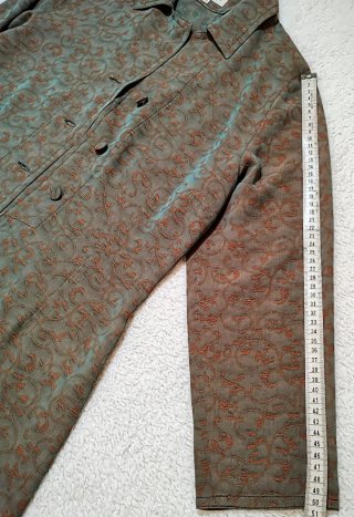 Conjunto vintage irisado marrón y verde azulado