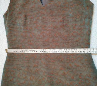 Conjunto vintage irisado marrón y verde azulado
