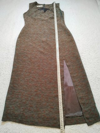 Conjunto vintage irisado marrón y verde azulado