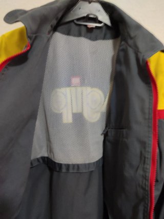Chaqueta Agip Gris y Amarilla Vintage Y2K