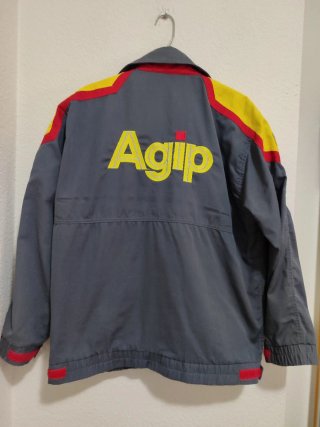 Chaqueta Agip Gris y Amarilla Vintage Y2K
