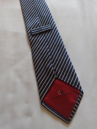 Corbata Carolina Herrera Rayas Azul Marino