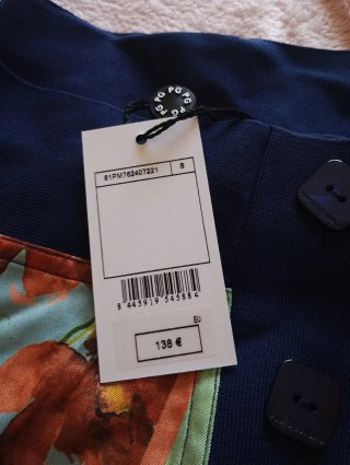 Blusa Purificación García floral y rayas